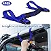 Danti 4 x Roll Bar Grab Handles Grip Handle for Jeep Wrangler YJ TJ JK JKU JL JLU Sports Sahara Freedom Rubicon X & Unlimited 1955-2024 2025 (Blue)