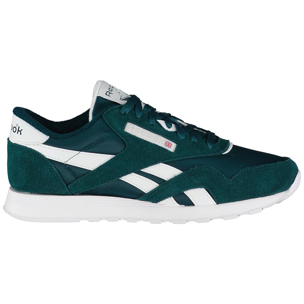 Reebok Unisex Classic Nylon Trainers, Metal Green/FTWRWHITE/METALGREEN, 36.5 EU