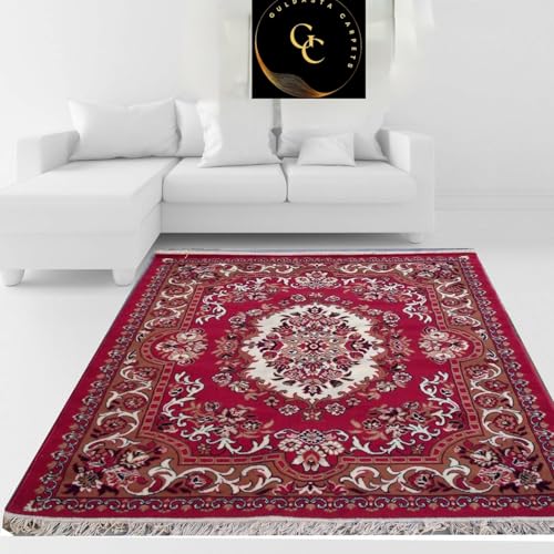 Image of for Living Room 7x10 Feet Soft Thick Floral Area Rug | Anti Skid Washable Carpet for Bedroom Hall Home Decor