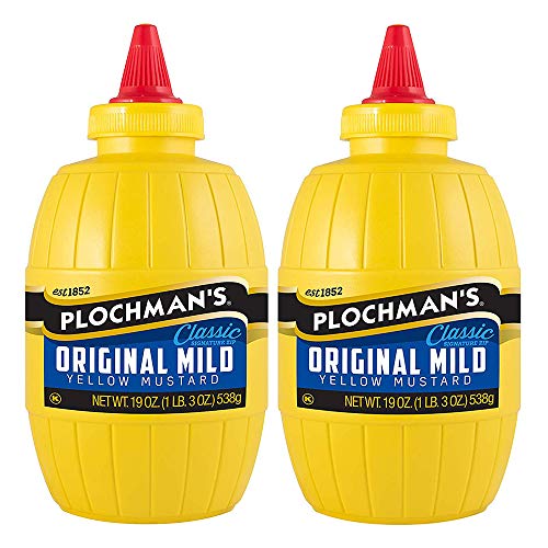 Plochman's Original Mild Classic Yellow Mustard, 19 Oz (2 Pack)