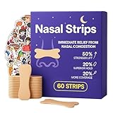 Nasal Strips for Snoring and Nasal Congestion Relief 60Pcs Stickers
