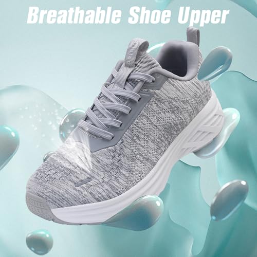 Image of Wide Toe Box Shoes Women Sneakers Extra Wide Width Arch Support Non-Slip Tennis Athletic Ultralight Running Shoes for Women Walking Diabetic Plantar Fasciitis Footwear 6-12