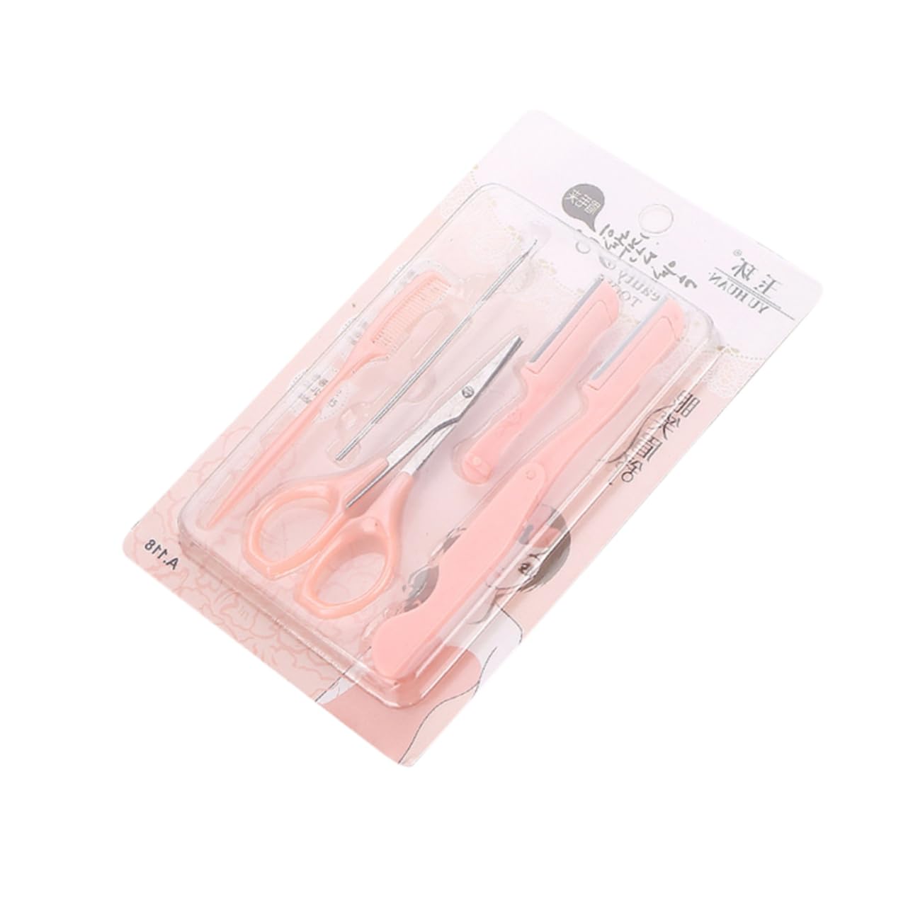 IWOWHERO 5Pcs/Set Portable Eyebrow Razor Kit Mini Facial Hair Remover & Eyebrow Trimmer for Women Assorted Colors Eyebrow Grooming Tool