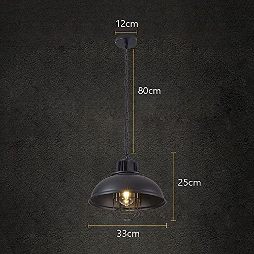 Lustre en fer forgé industriel suspension bar café E27 - 7