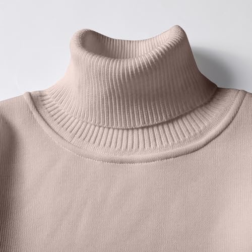 Men's Turtleneck Knit Sweater Warm Fleece Lined Pullover Winter Solid Thick Slim Fit Thermal Soft Base Layer Tops4