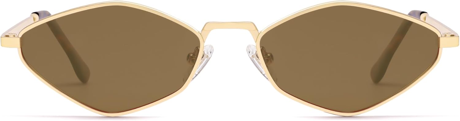 SOJOS Retro Small Polarized Sunglasses Womens Mens Vintage Narrow Irregular Shades UV400 SJ1233 - Image 2