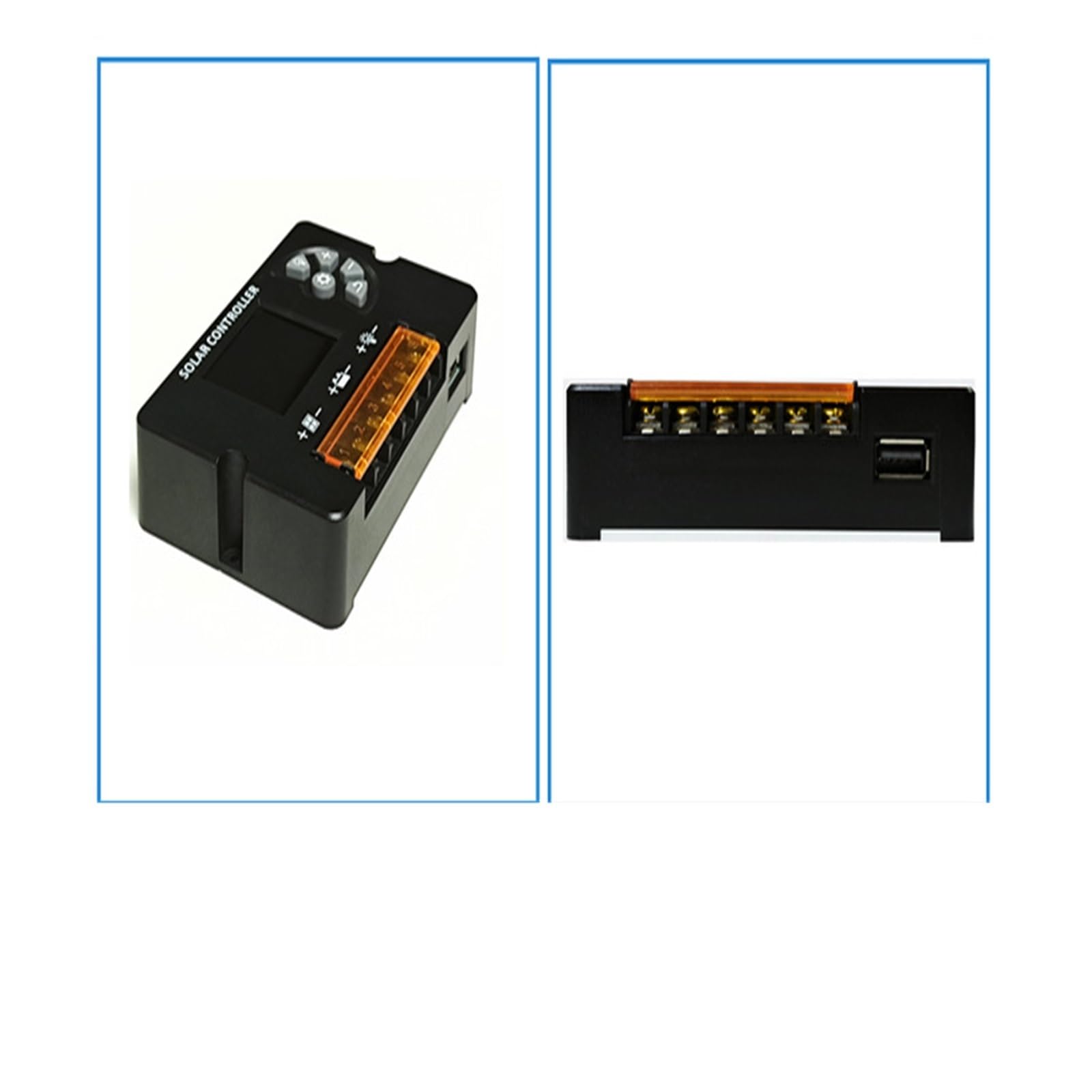 Regolatore di carica solare PWM 30A con schermo a colori, tensione regolabile, supporto multi-batteria