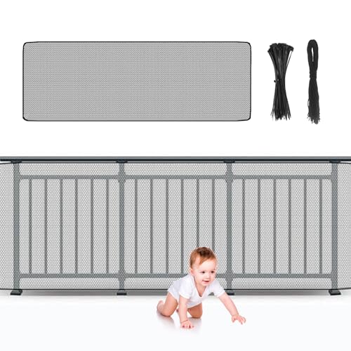 Galenecx Retes di Sicurezza per Bambini, Addensamento Retes Protezione per Scale, Balconi Rete di Protezione Anticaduta, Robusto e Regolabile Ringhiera Rete di Proteziones, per Scale, Terrazze Ri