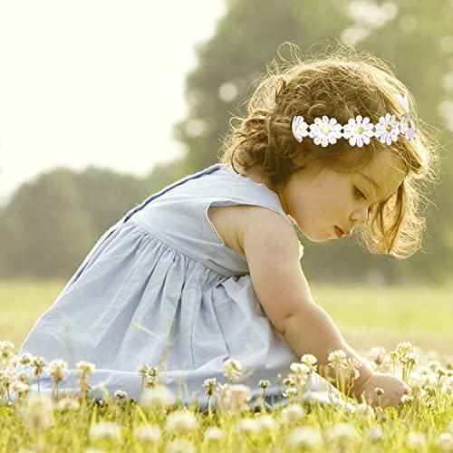 Alamnofu Toddler Daisy Flower Headbands Little Girls Crown Sunflower Soft Lace Crown Wedding Party Headwear Hair Accessories #TOP3