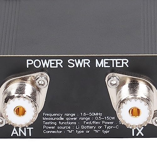 Image of Hilitand SWR Meter 1.6‑50MHz Watt Meter 150W HF Standing Ratio Meter Digital Meter for Measurement
