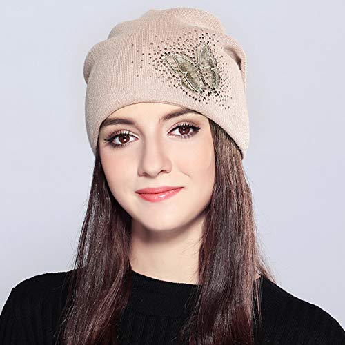 Bonnet tricoté pour femme chapeau vogue papillon de saison automne hiver