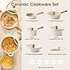 SENSARTE 17Pcs Ceramic Nonstick Cookware Set Non-toxic Healthy Pots and Pans Set Ceramic Kitchen Cooking Frying Pans with Stay-cool Handle, PFAS/PTFE/PFOA Free, Dishwasher Safe, Induction Compatible #1