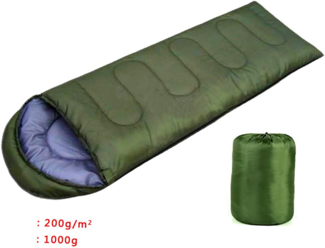 Totority Compression with Hood for Adults Lightweight Envelope Design for Camping Hiking Backpacking Outdoor Activities in Cold Weather Includes Storage Bag Army Green