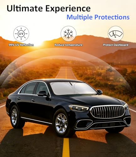 Image of Windshield Sun Shade Custom Fit for Mercedes-Benz S-Class 2015-2021
