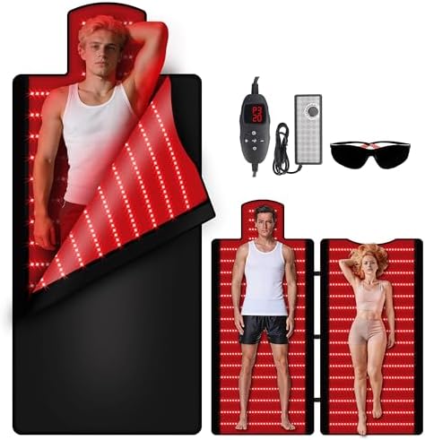 Red Light Therapy Mat for Full Body, 74.6"x33.3" Large Sleeping B...
