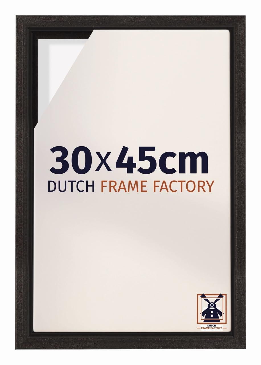 Dutch Frame Factory - Schattenfugenrahmen 30x45 - Oak Dark - Rahmen für Leinwand Bilder auf Keilrahmen - MDF - Lausanne