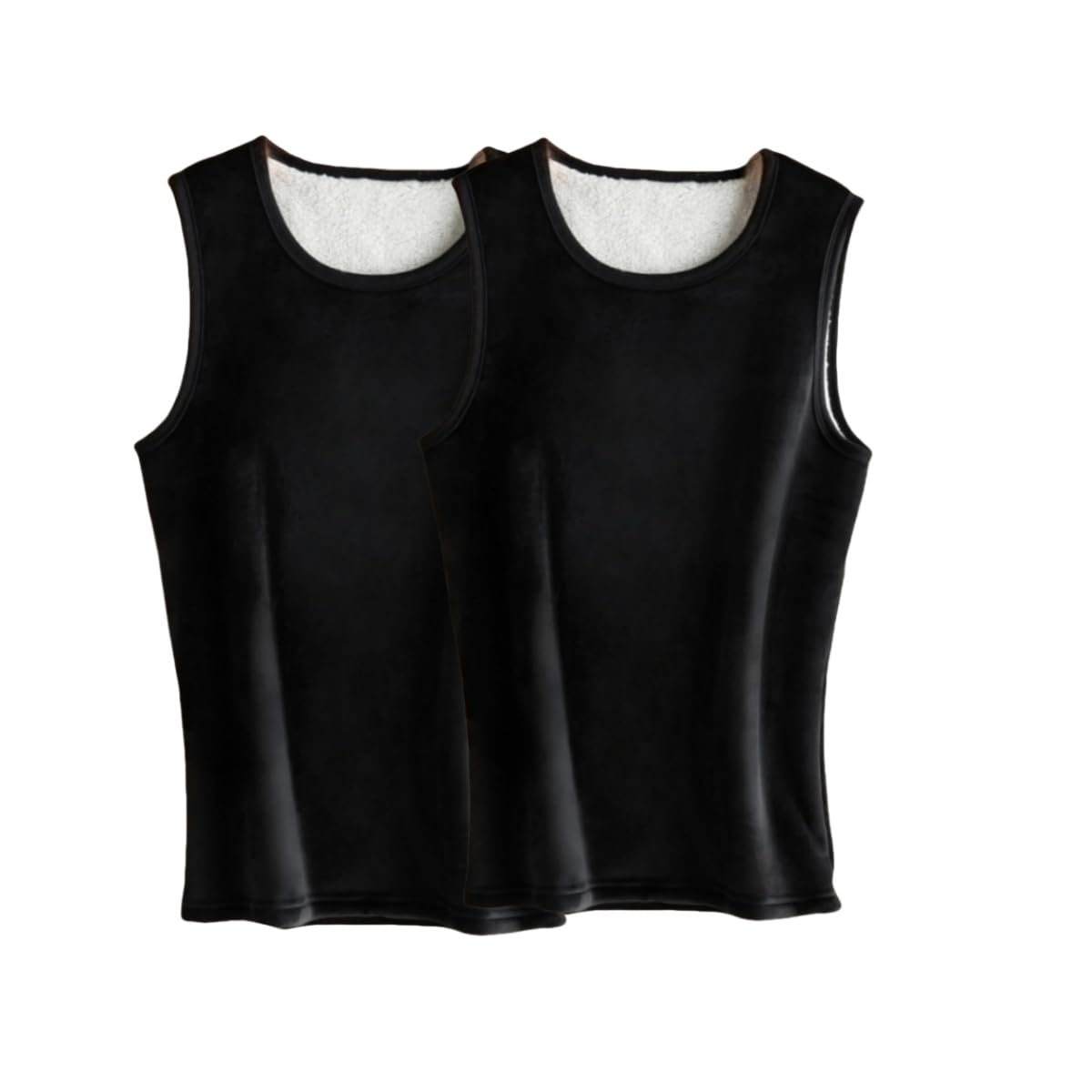 2 Chalecos Térmicos con Forro Polar para Mujer Ropa Interior Gruesa con Forro De Sherpa De 510 G Camiseta Sin Mangas Cálida para Mujer Camisetas De Capas Base De Invierno