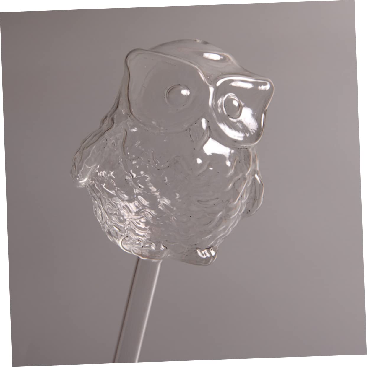 Gogogmee Glass Watering Ball Automatic Owl Shaped Self Watering Device for Plants Art Glass Globes Saving Home Accessory for Potted Flowers
