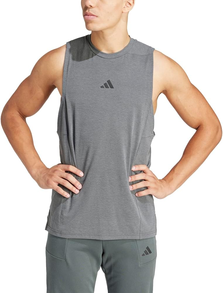 adidas Mens Designed for Training Workout Tank Top - Image 3