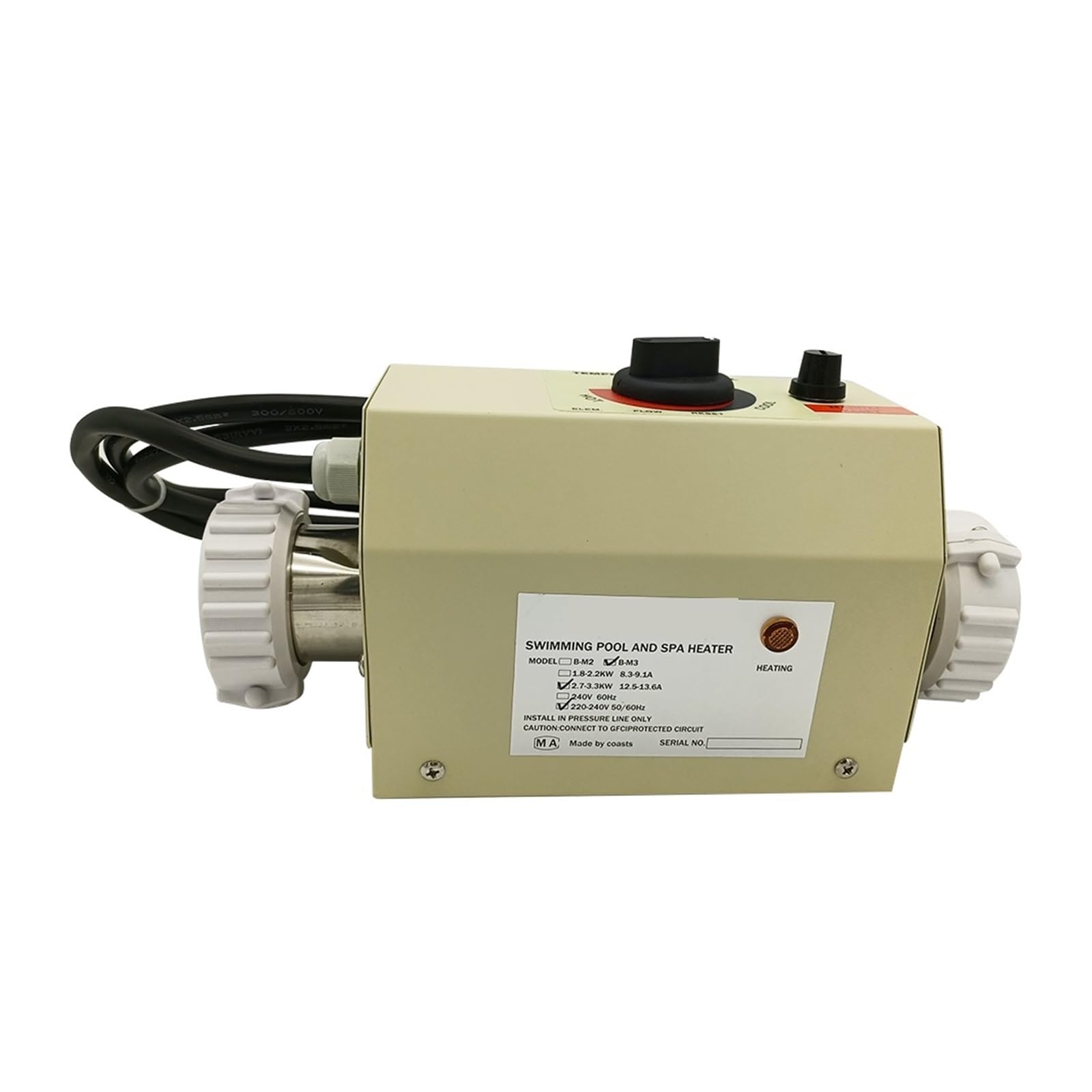 EDEDE Riscaldatore Elettrico, Riscaldatore di Acqua da 3 KW/3KW for Piscina e Bagno termale