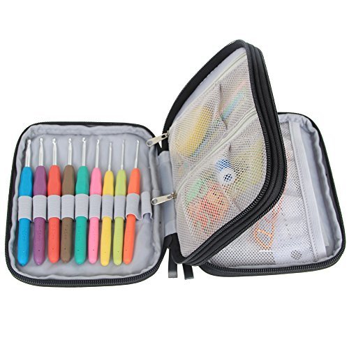 最安値 Damai Damero お手頃かぎ針収納ケース 二層式 かぎ針セット かぎ針編みのアクセサリー クラフトツール 筆記用具 保管 持ち運び 可愛い プレゼント 針が含まない グレードットの価格比較