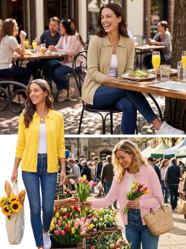 Image of Heymoments Womens Lightweight Cardigan Sweaters Fall Outfits