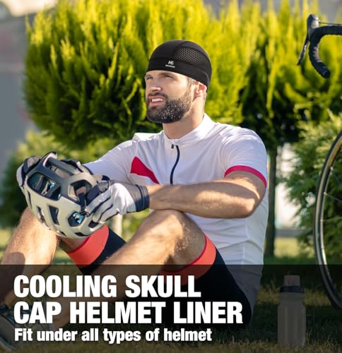 Image of MELASA Cooling Breathable Sweat-Wicking Skull Cap for Cycling & Hard Hat
