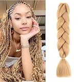 Braiding Hair Light Brown Braid Hair Extensions for Box Braids Hot Water Setting High Temperature Synthetic Fiber (27#-1Pack)