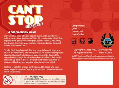 Can't Stop Express juego de dados Eagle Games miniatura 3