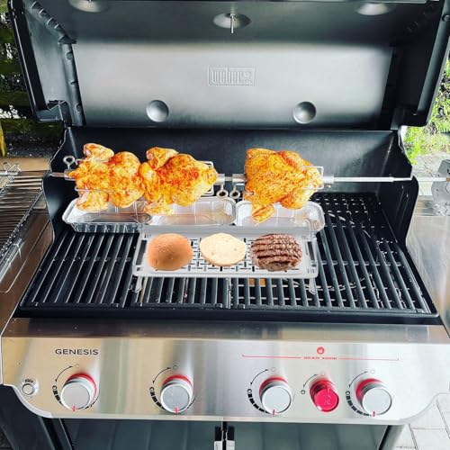 Image of Griddle Warming Rack for Blackstone, Stainless Steel Grill Warming Rack for Weber Genesis Spirit Series Charbroil Gas Grills and Most Tabletop Flat Top