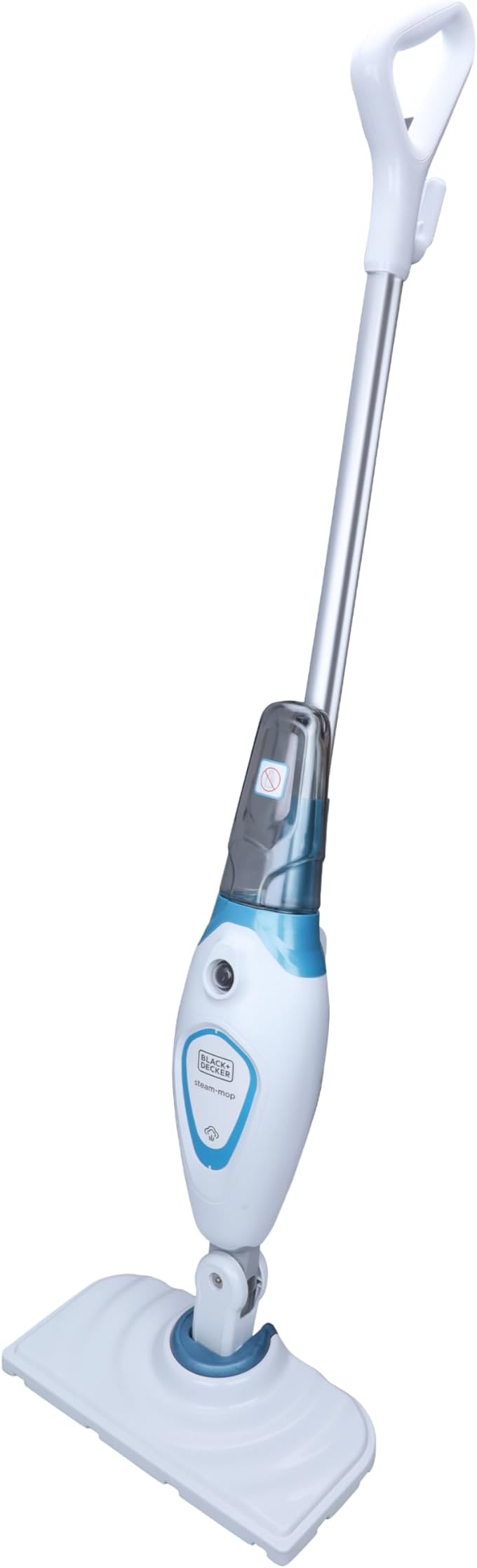 BLACK+DECKER FSM1605 1300-Watt Steam Mop with Easy GlideTM Micro fibre pad and 99.9% germ protection (White/Blue)