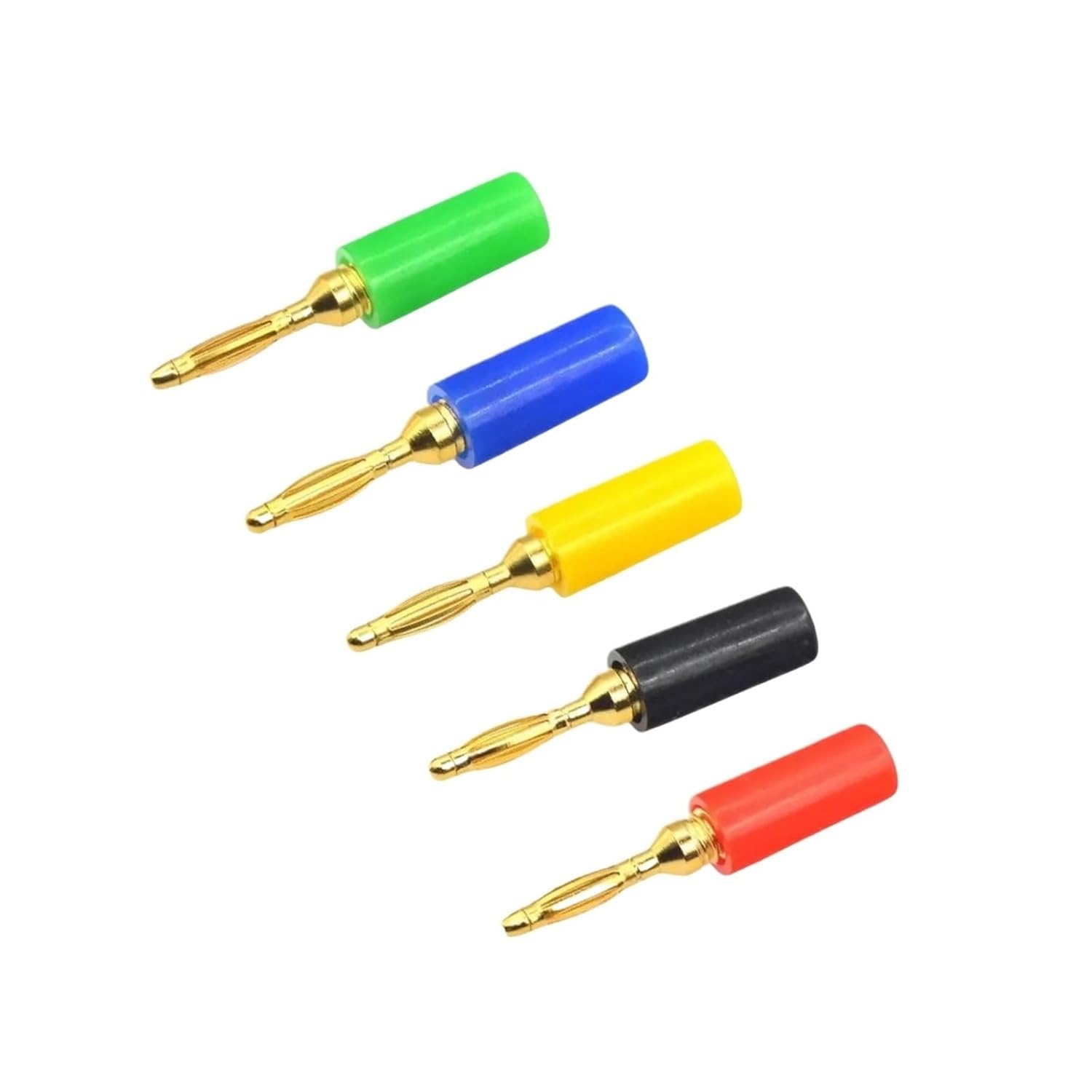 5/20/100PCS 2MM Connector Audio Banana Plug Welded Test Cord Mini Speaker(Red,20pcs)
