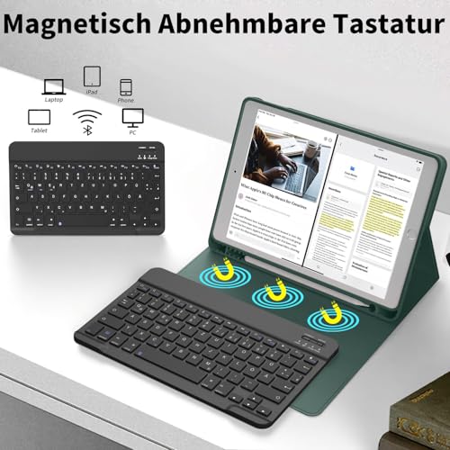 aoub Tastatur Hülle für iPad 9./8./7. Generation 10,2 Zoll 2021/2020/2019 – Ansicht 5