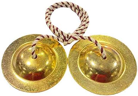 GT Manufacture Hand-Becken aus Messing, Manjira, handgefertigt, goldfarben