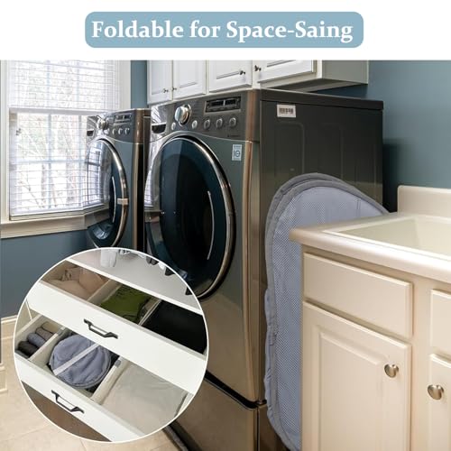 3er Set Pop-up Wäschekorb Faltbar, Laundry Baskets mit Henkel, Klappbarer Wäschesammler aus Mesh, für Badezimmer, Schlafzimmer, Waschküche, Kinderzimmer & Reisen