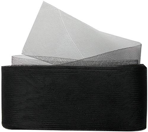 21 Metres Crinoline Flexible Sinamay Horsehair Braid Wedding Fascinator (Black) by MNJ Trimmings