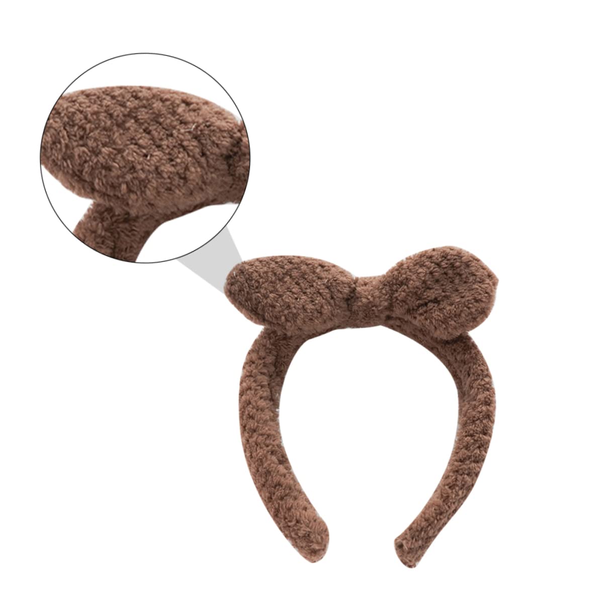 minkissy 12 Piezas Diadema De Felpa Con Orejas Diadema Cosmética De Maquillaje Pañuelos Para Mujeres Banda De Pelo De Felpa Banda Para El Cabello Venda Perder Rostro Tela