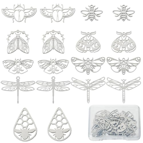 Breloques Papillon en Acier Inoxydable et Métal pour Fabrication Bijoux