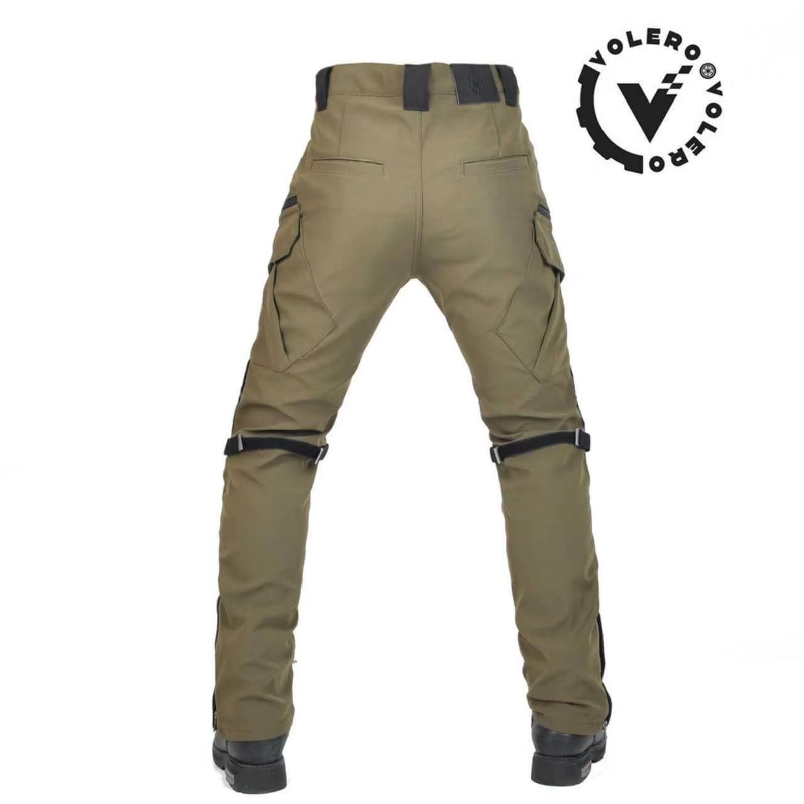 Pantalón Moto Hombre Homologado con Protecciones CE Honeycomb – Ajustables y Fijables, 97% Algodón Elástico, Urbano 4 Estaciones, Ligeramente Impermeable y Reflectante