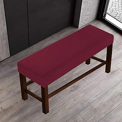 Rv77 Bench Covers, High Stretch Full Coverage Furniture Protective Indoor Bench Cushion Slipcovers, Stylish Diamond Pattern Upholstered Bench Slipcover(Wine Red,Size:l) #TOP2