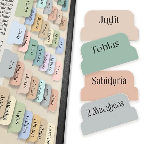 Only Zest 90 Pastel Boho Spanish Catholic Bible Tab - Large Print Laminated
