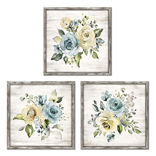 UTOP-art Roses Picture Flowers Wall Art: Blossom Floral Artwork Print