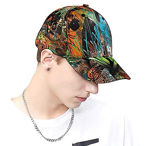Quanhaigou Printed Baseball Cap,Graffiti Unisex Snapback Hip Hop Hats Cool Adjustable Summer Hats thumb #2