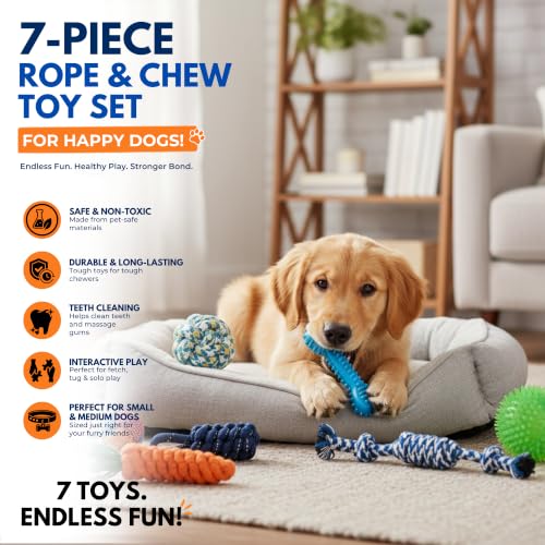 Image of Dog Rope Toys, Pack of 7