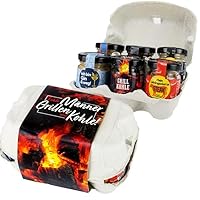 Geschenkset Grillen \Echte Männer grillen mit Kohle\, Altenburger Origanl Senf-Set als Geschenidee für Männer und Frauen, Präsentkorb, Präsent-Box als Ostergeschenk