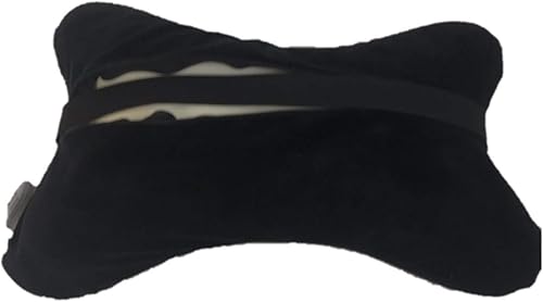 Miniatura 4 de Paquete de 2 almohadas de cuello de viaje con forma de hueso de perro, espuma viscoelástica, para automóvil, autobús, camión, conducción cómoda,