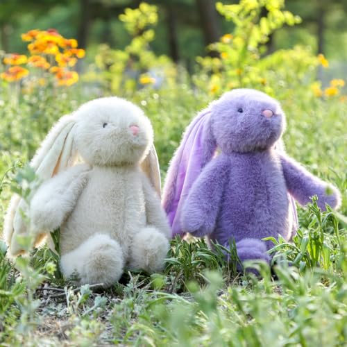 Farnesaa 2Lbs Stuffed Animal Bunny, 16" Weighted Stuffed Animals Rabbit, Heatable and Coolable Plushies, White Pink Brown Green and Purple Available by Farnesaa - Used condition - Image 4