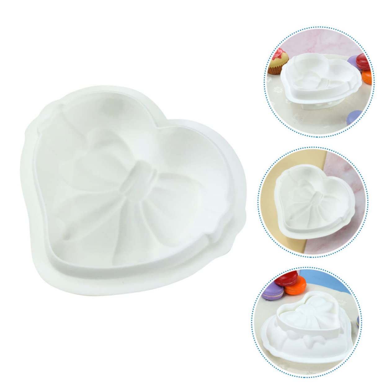 ABOOFAN Lot De 5 Moules À Pâtisserie En Silicone De Qualité Alimentaire Faciles À Nettoyer En Forme De Cœur Pour Décoration De Gâteaux