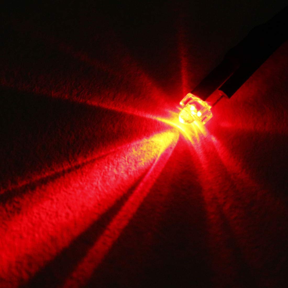 Sourcing Map 10Pcs 1.8mm Pre Wired LED, White DC6-12V Clear Lens, Light Emitting Diodes