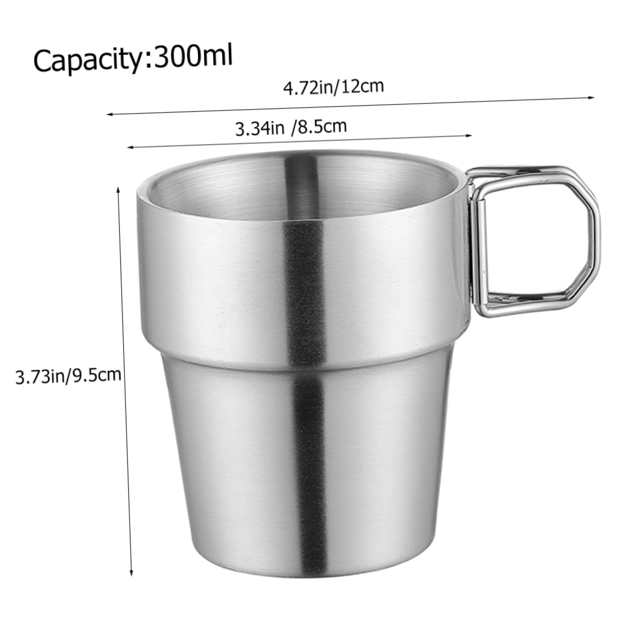 Amazon.co.jp: FOYTOKI 金属製のコップ スチール製キャンプマグ  